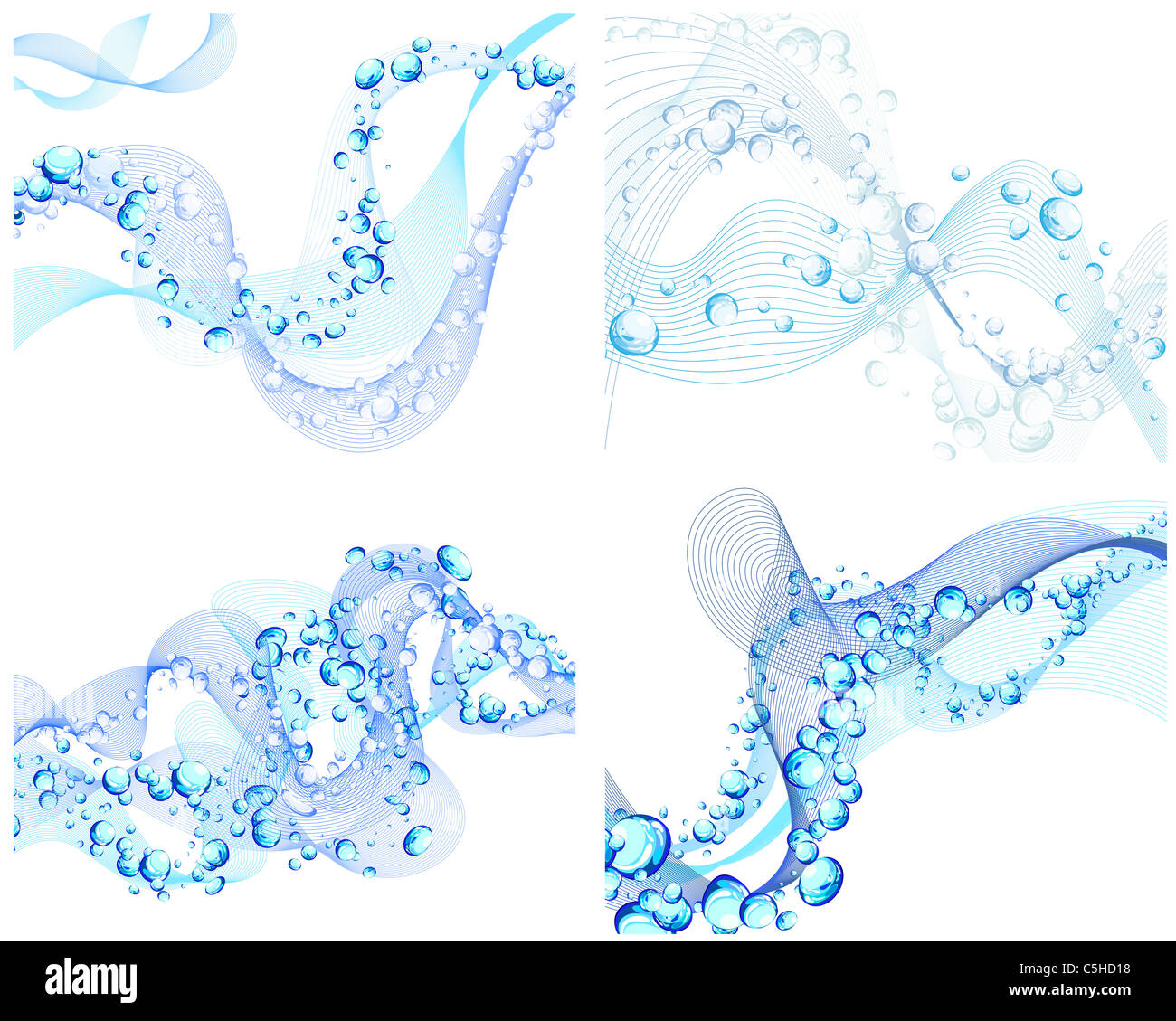 Abstract water vector backgrounds set with bubbles of air Stock Photo ...
