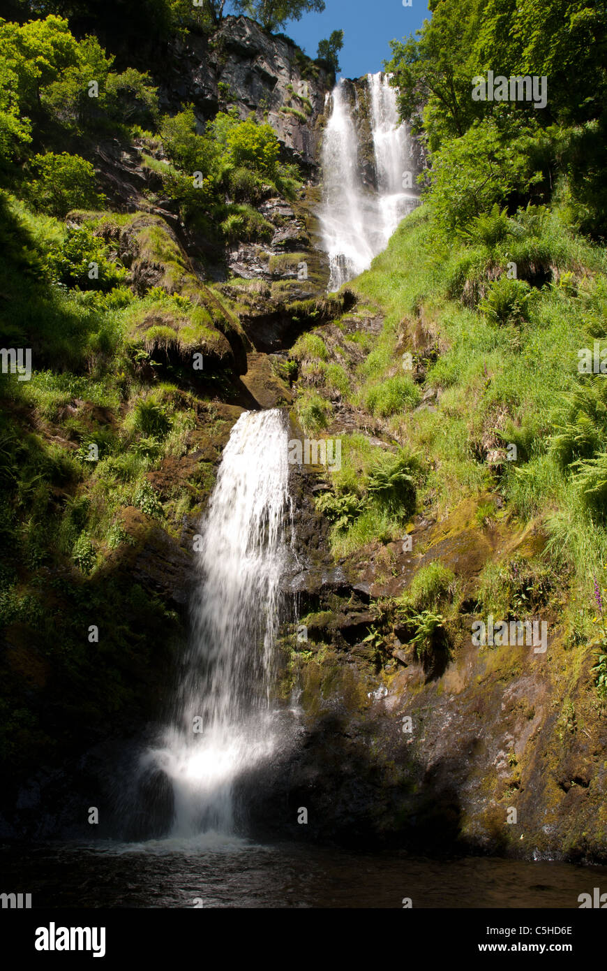 Pistyll Rhaeadr waterfall, LlanrhaeadrymMochnant, Denbighshire Stock