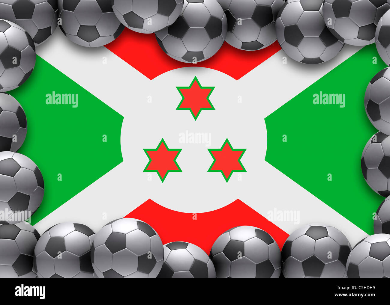Flag of Burundi football soccer Stock Photo - Alamy