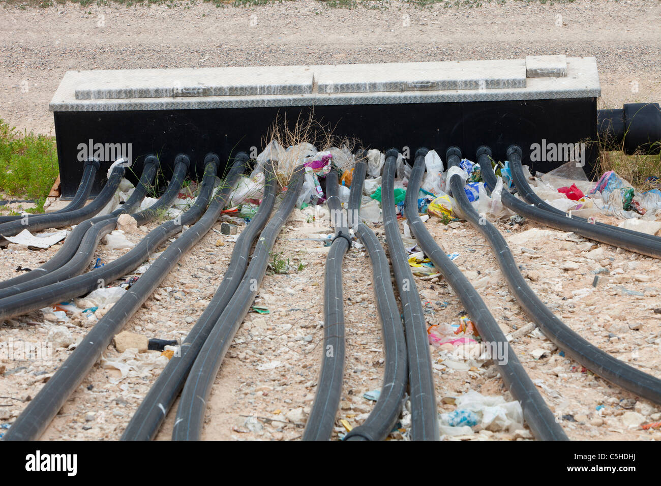 Bio Methane being captured from a landfill site in Alicante, Costa