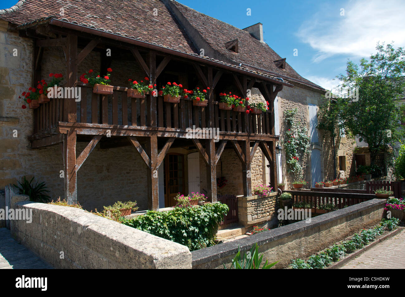 Old village house in Tremolat Dordogne Aquitaine France Stock Photo