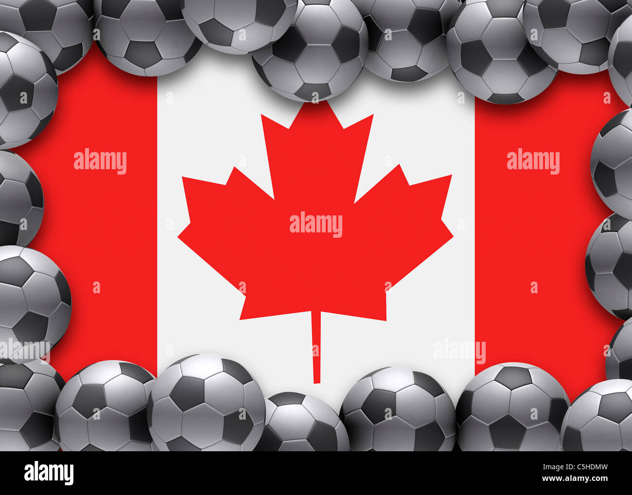 Flag of Canada football soccer Stock Photo Alamy