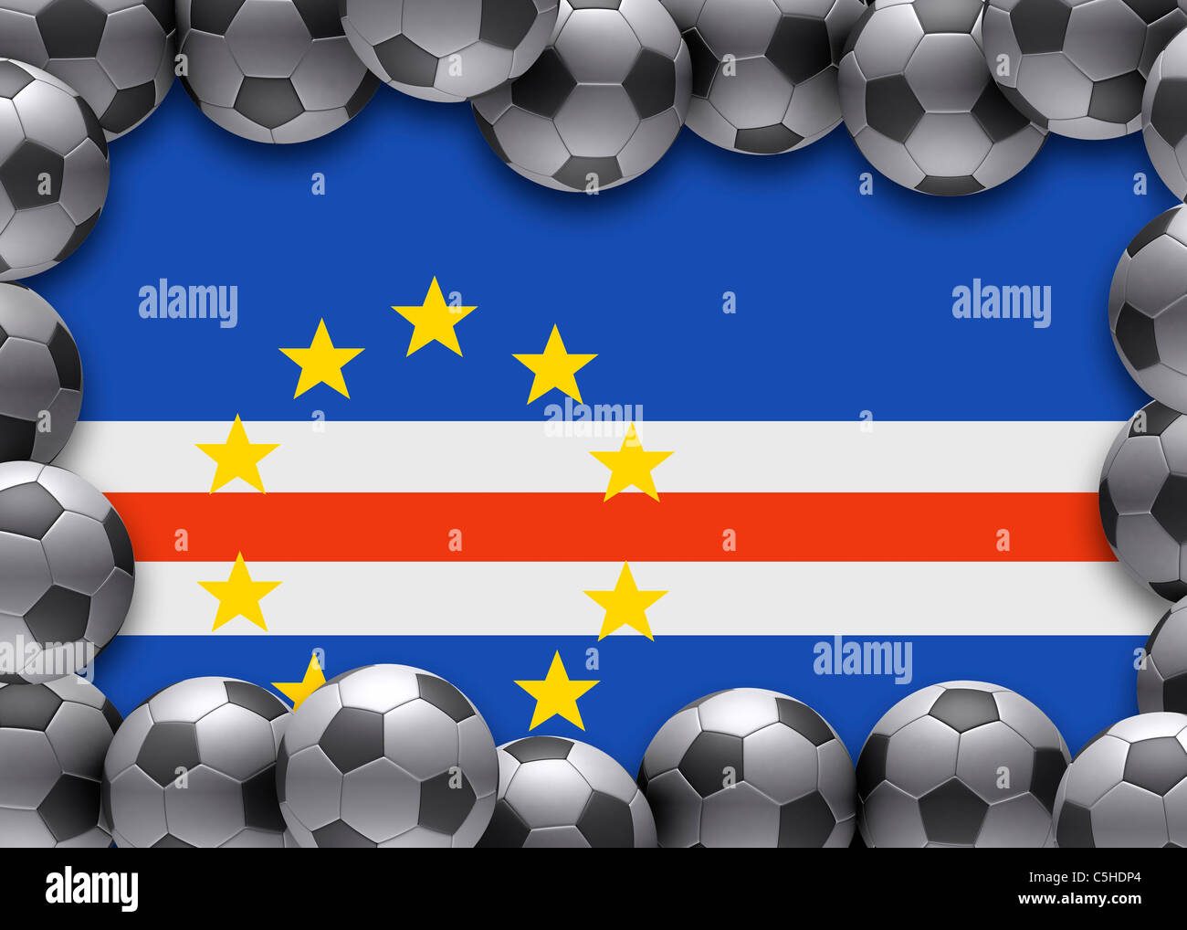 Flag of Cape Verde football soccer Stock Photo Alamy