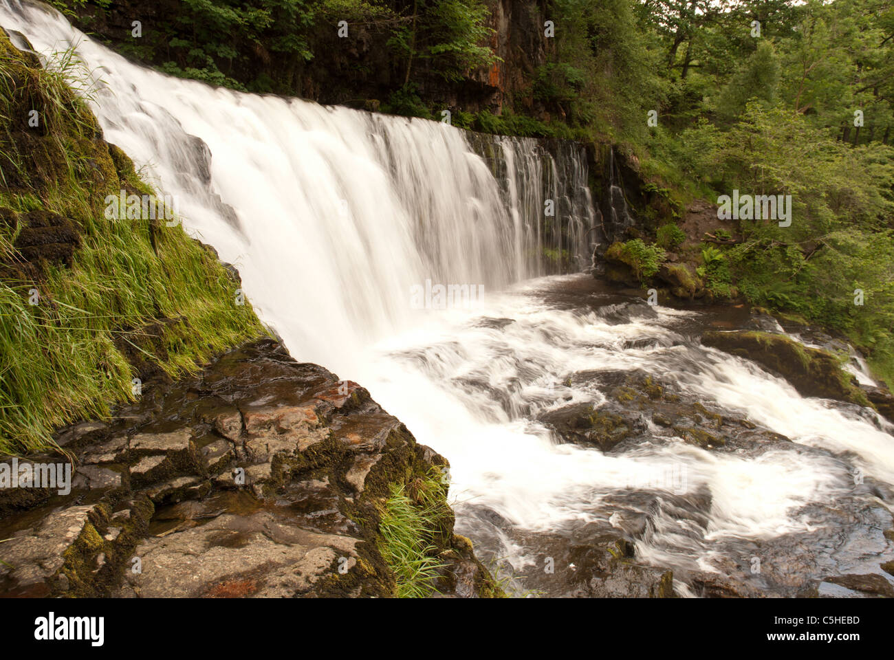 Sgwd Isaf Clun Gwyn waterfall, River Mellte, Brecon Beacons National