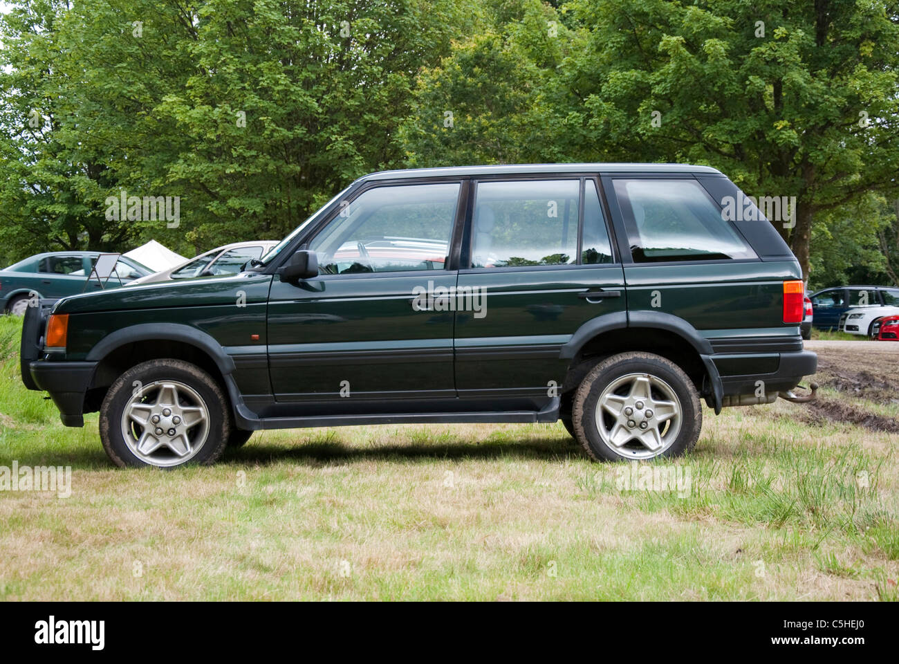 1997 Dark Green Land Rover Range Rover 4.6 Petrol HSE Stock Photo