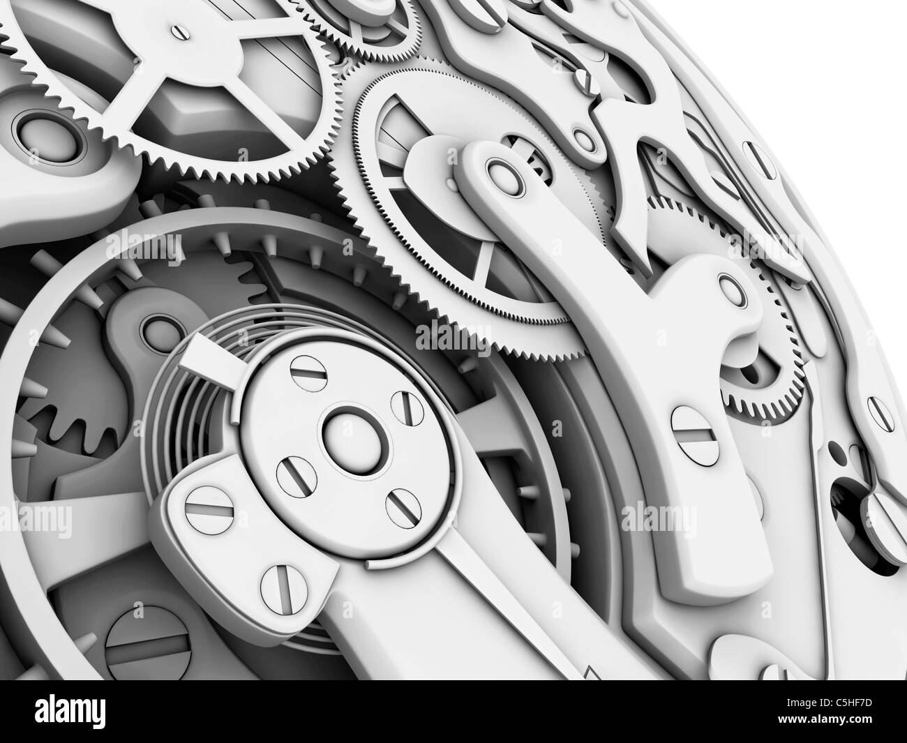 Wrist watch interior Stock Photo