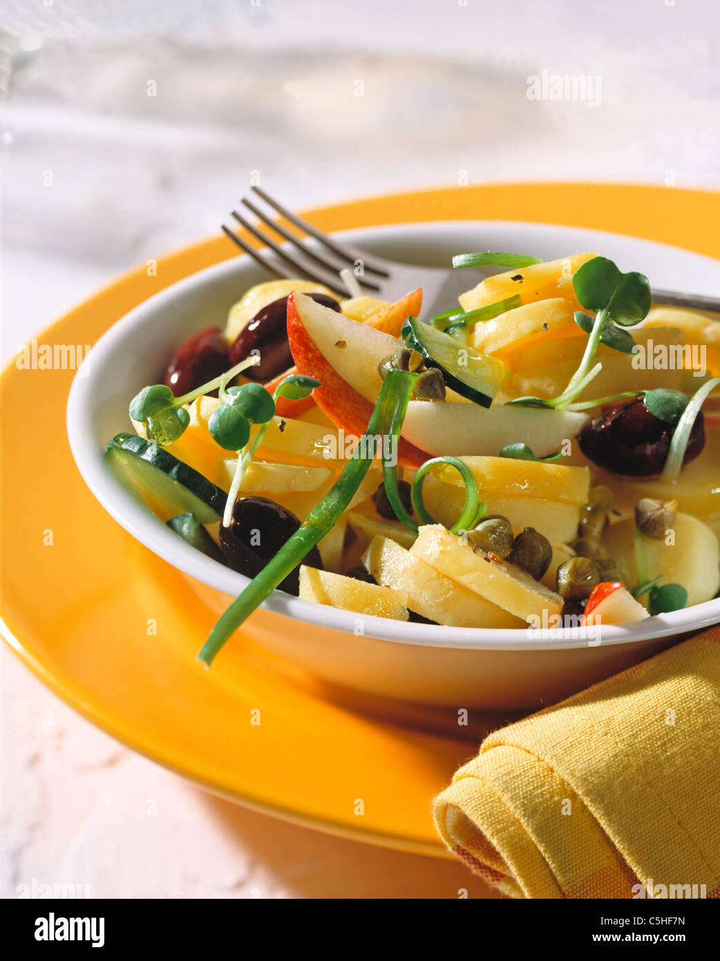 Potato salad with capers Stock Photo Alamy