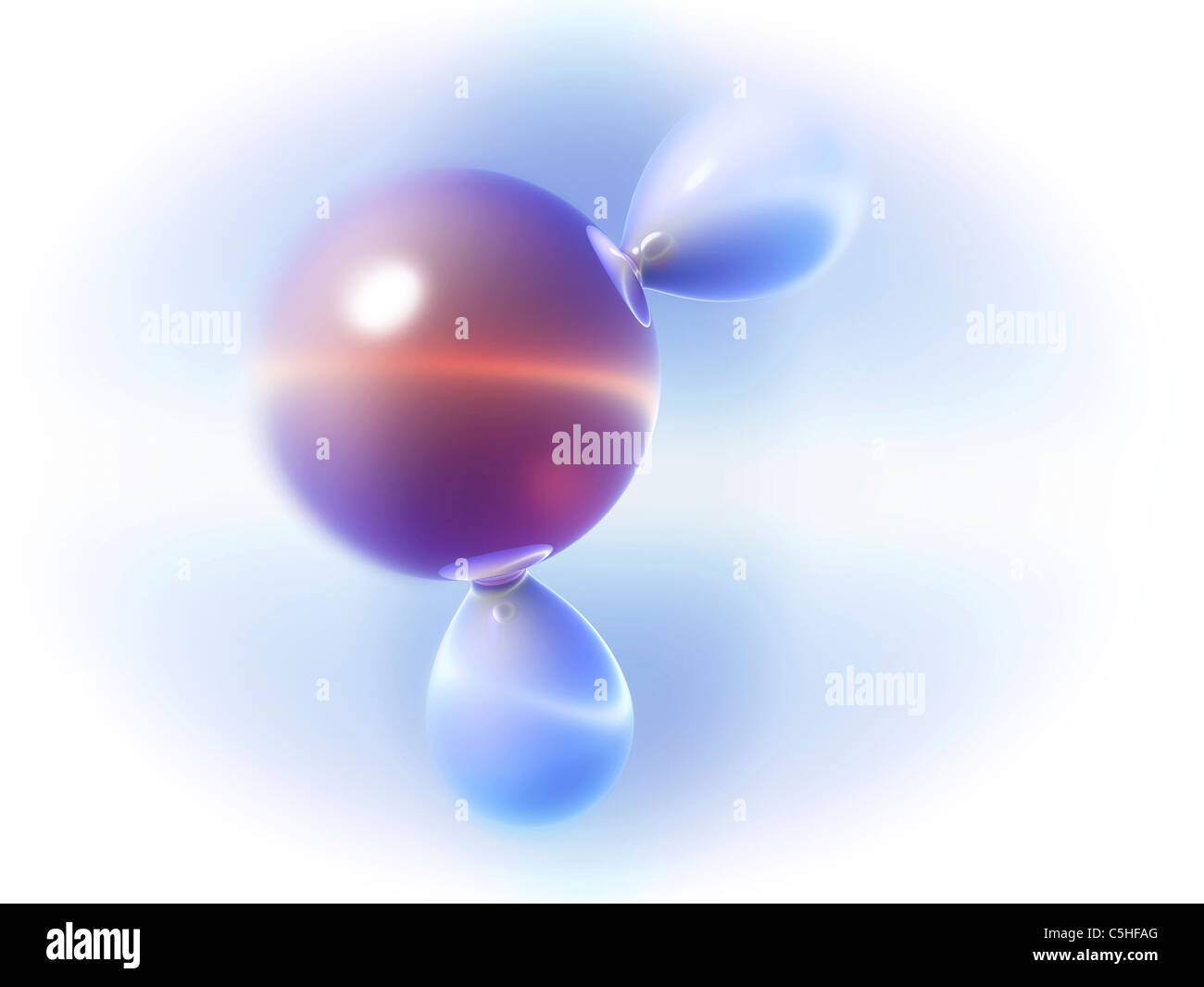 Water molecule Stock Photo