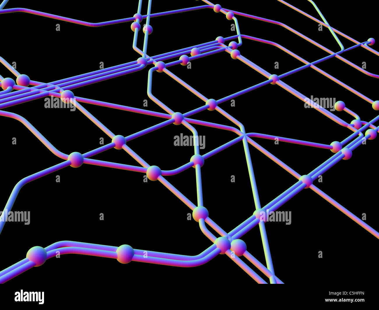 Network diagram Stock Photo