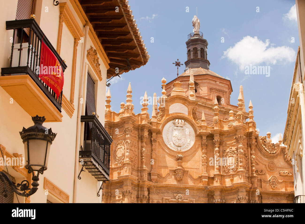 Guadix Cathedral, in Guadix, Andalucia, Spain, a Roman Catholic cathedral started in the 16th Century. Stock Photo