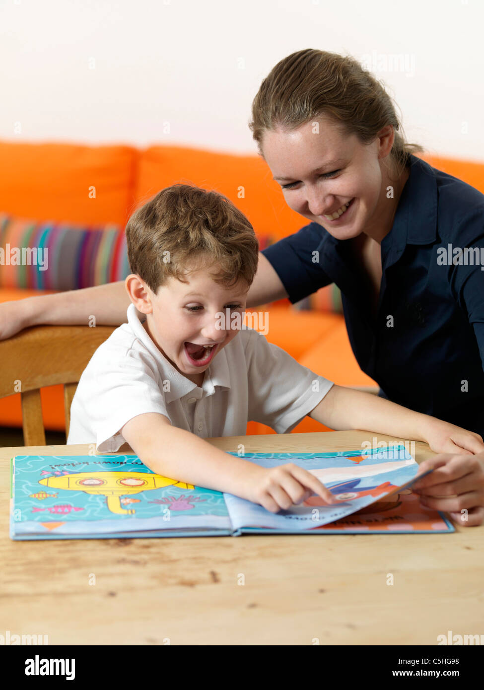 Learning to read Stock Photo Alamy