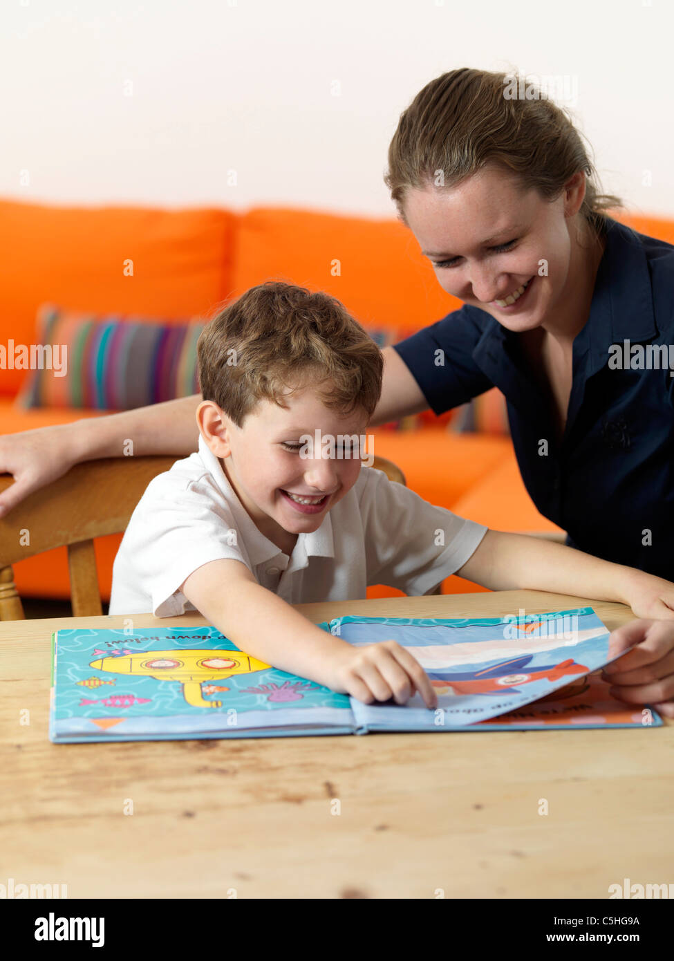 Learning to read Stock Photo Alamy