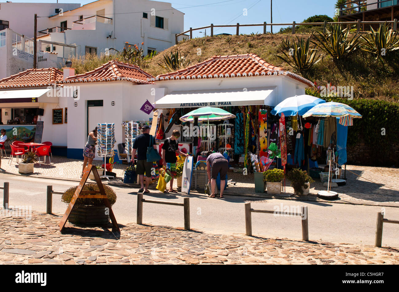 Beach stall, Odeceixe, Algarve, Portugal Stock Photo Alamy