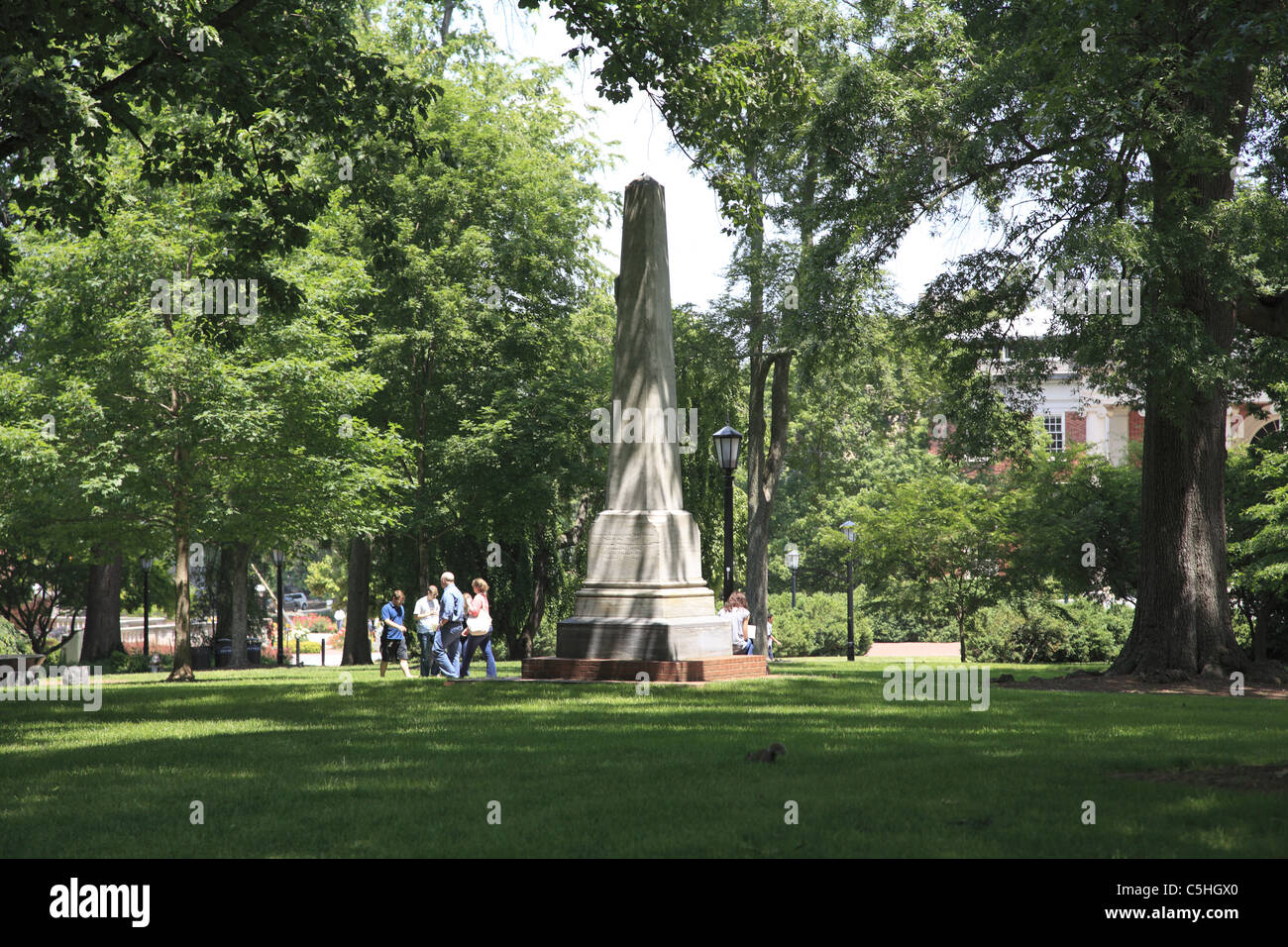 Caldwell Monument, University of North Carolina, Chapel Hill, USA Stock Photo