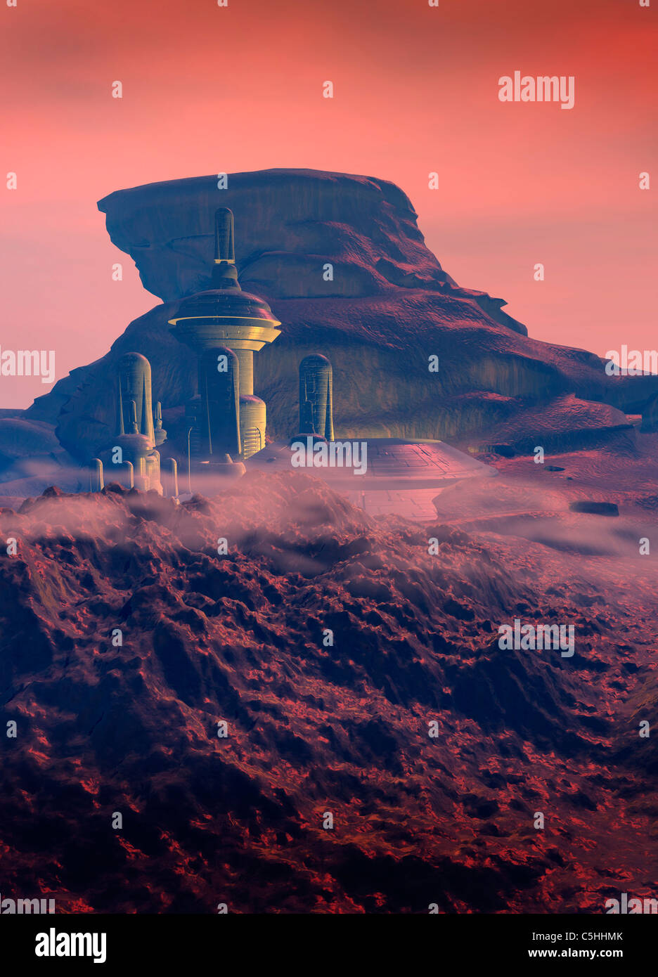 Colonised Mars, artwork Stock Photo - Alamy
