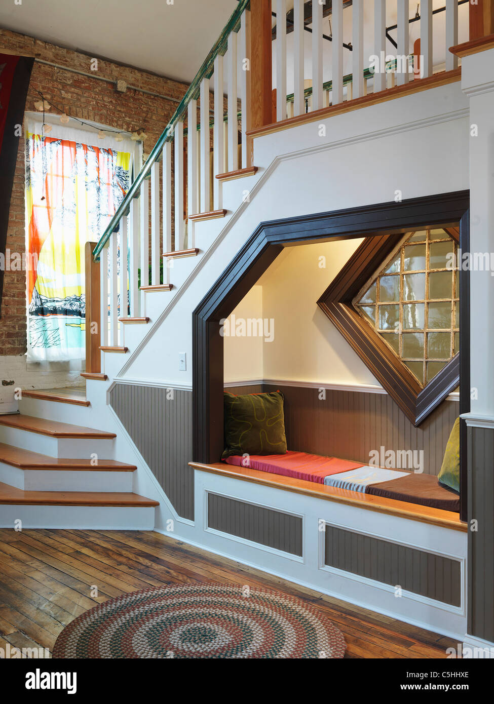 nook in staircase Stock Photo Alamy