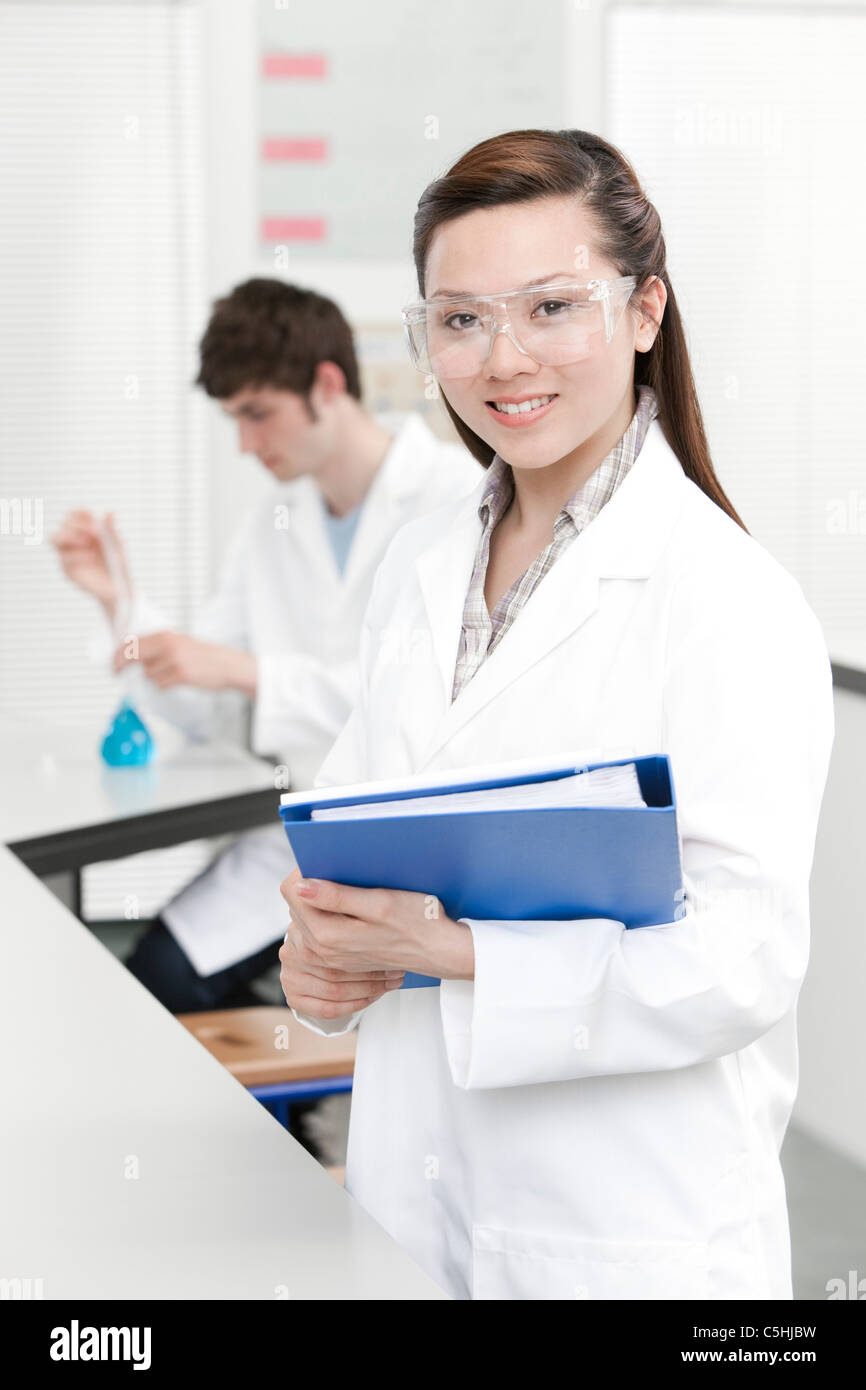 Pupils in a science lesson Stock Photo - Alamy