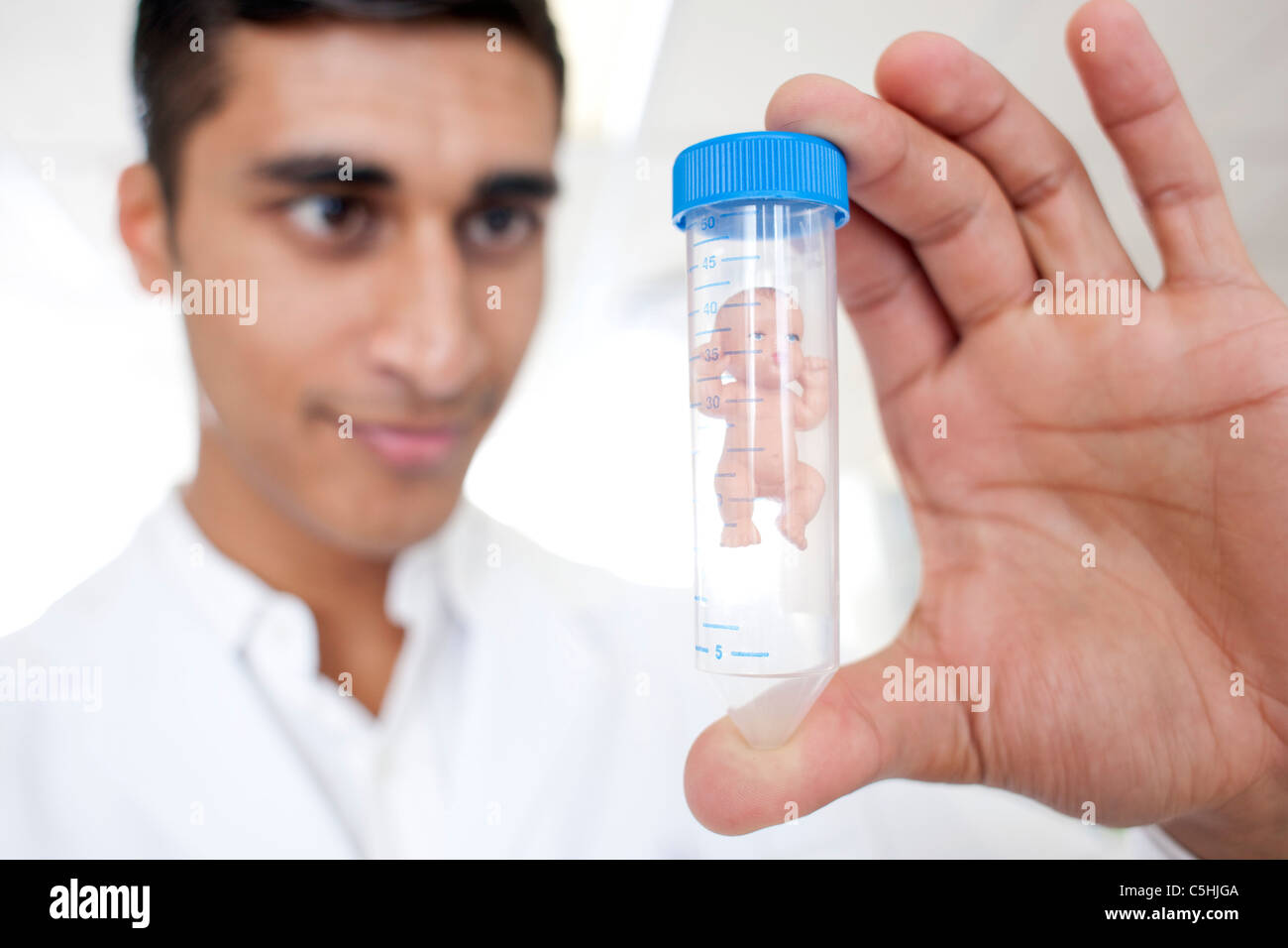 Test tube baby, conceptual image Stock Photo