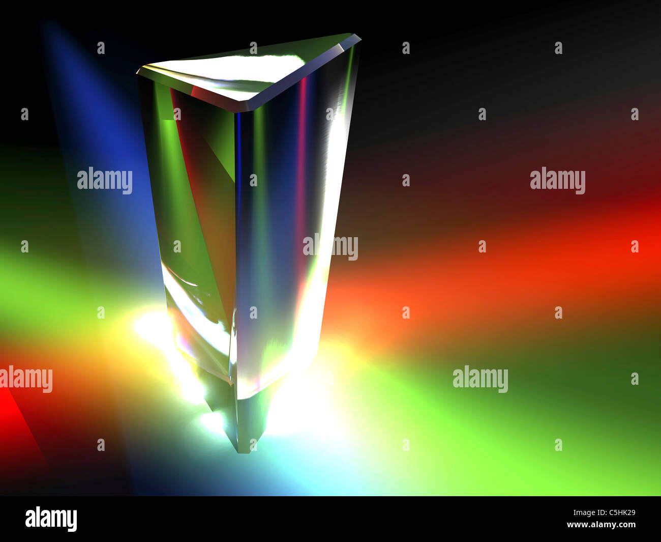 Prism, light spectrum Stock Photo