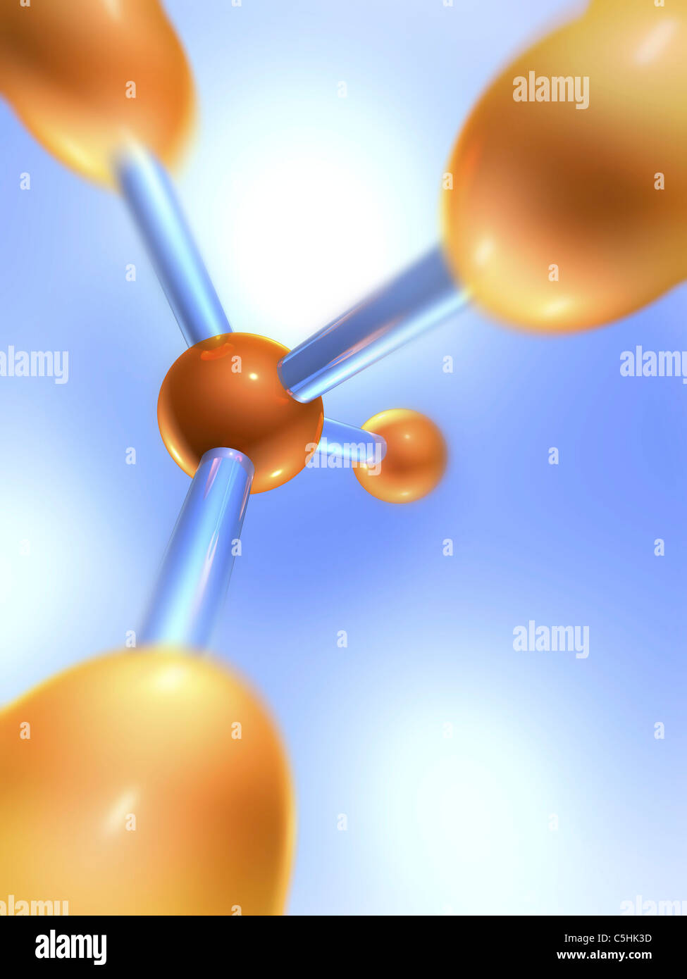 Generic molecule, artwork Stock Photo