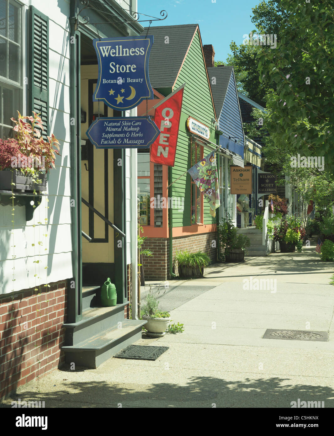 Wickford RI USA street Stock Photo Alamy