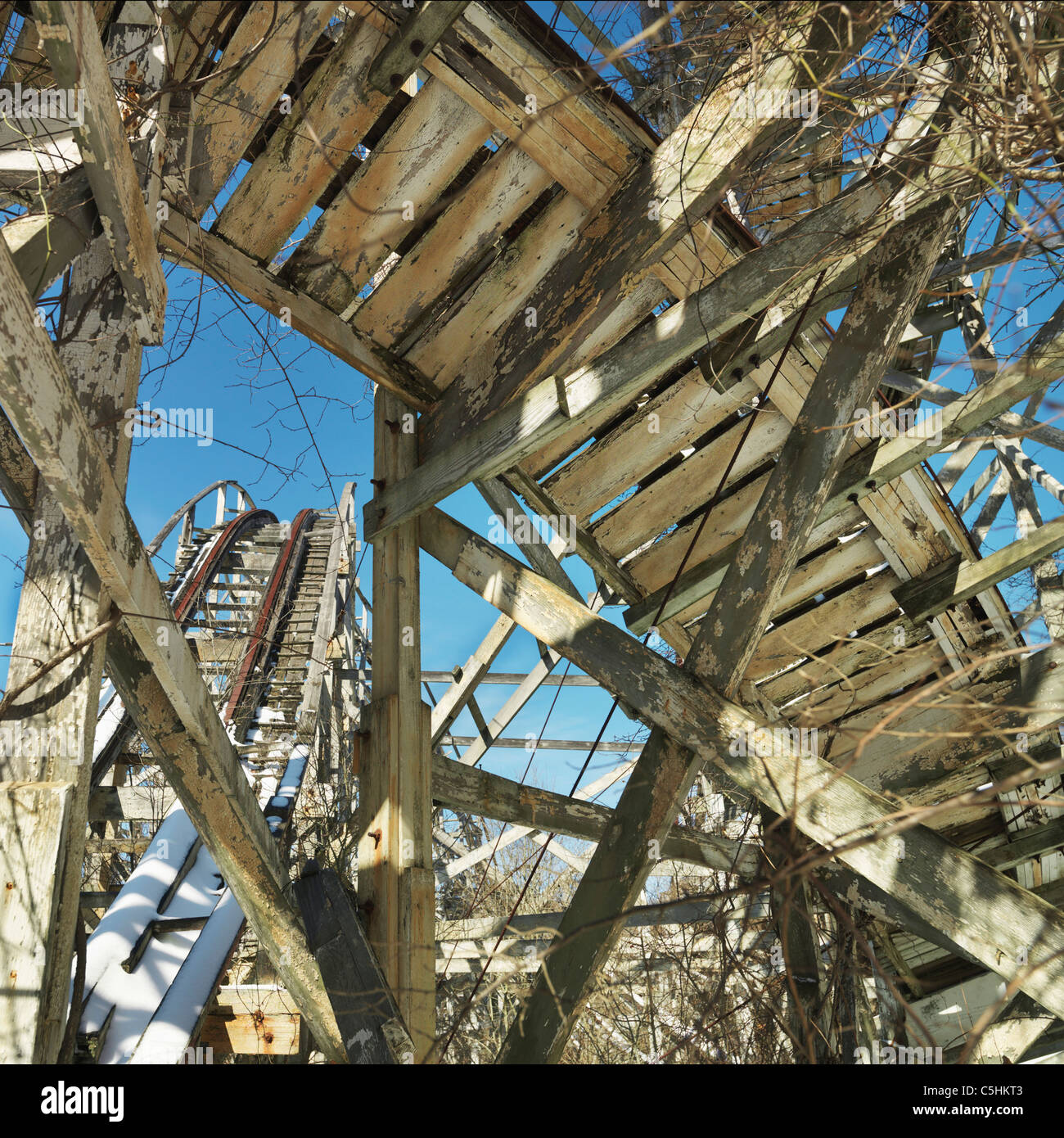 abandoned roller coaster Stock Photo Alamy