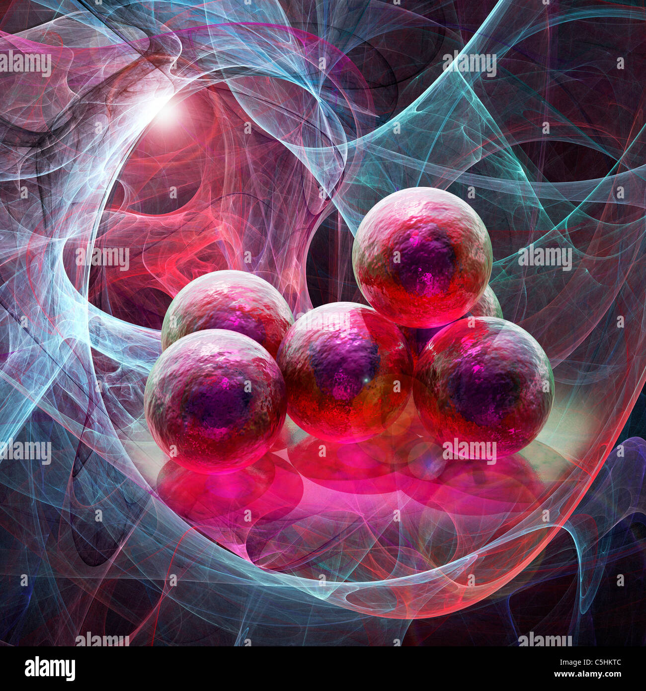 Stem cell research, conceptual artwork Stock Photo