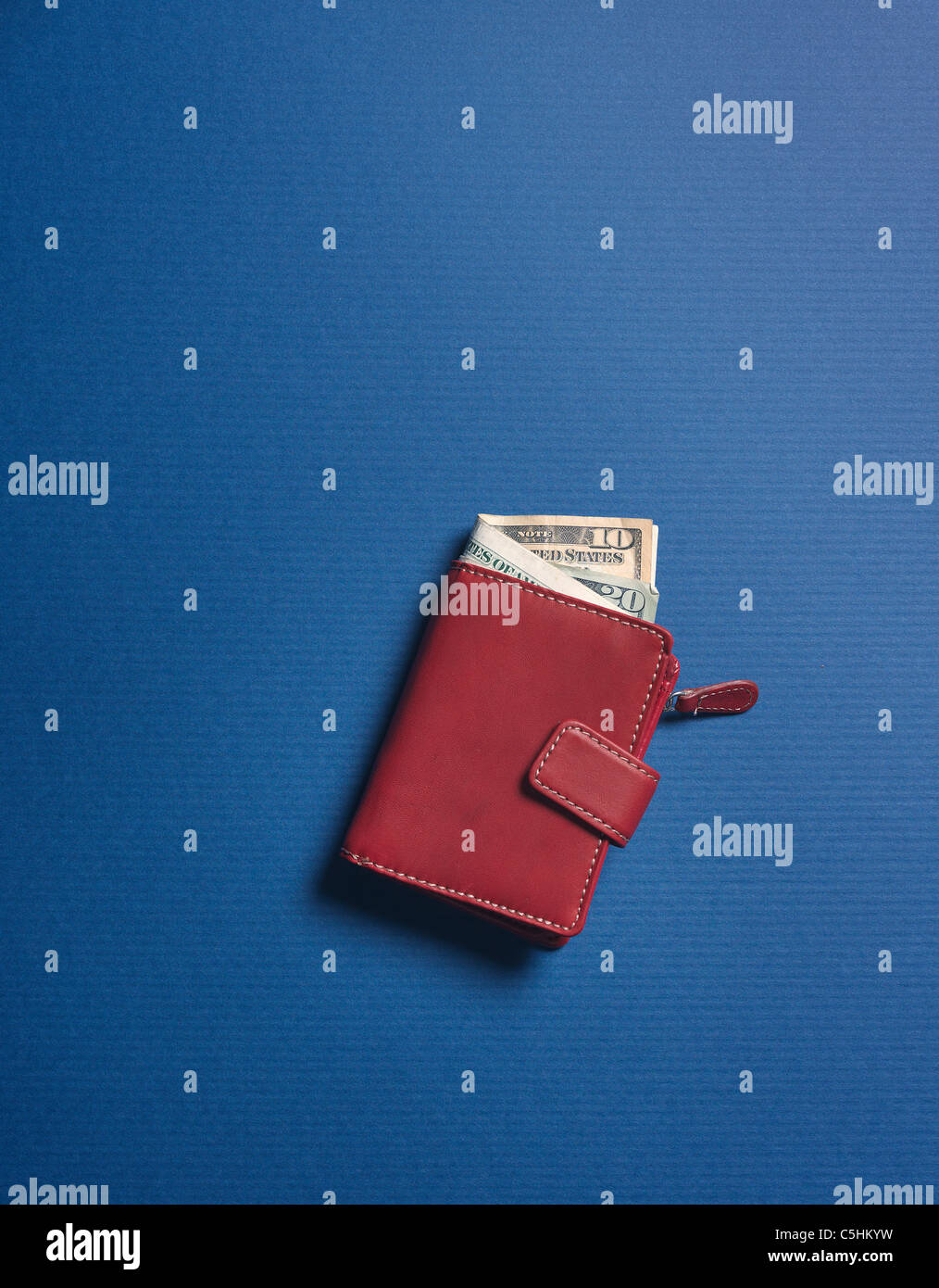red wallet with cash Stock Photo Alamy