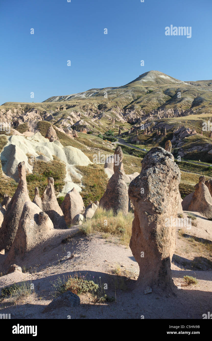 Turkey, Cappadocia, Kapadokya, view on moon like rock formations, Devrent valley, Dervent Stock Photo