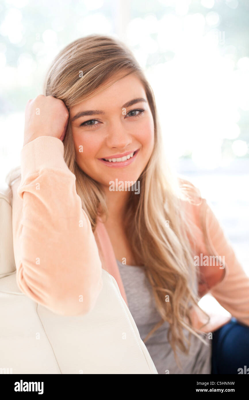 Happy teenage girl Stock Photo