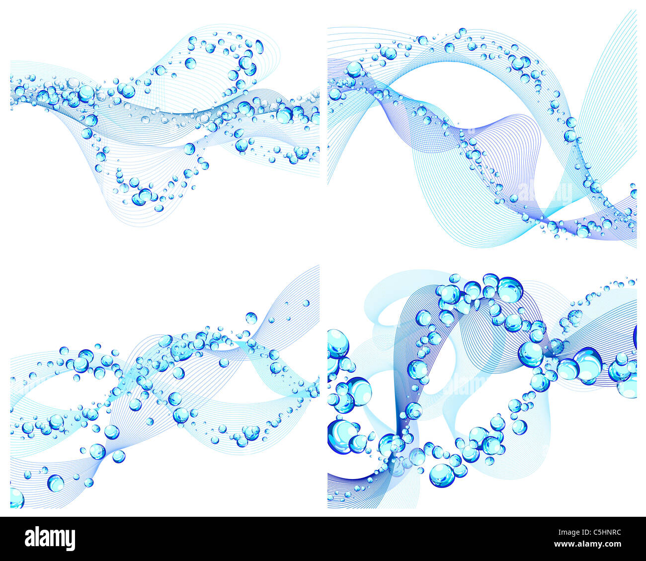 Abstract water vector backgrounds set with bubbles of air Stock Photo ...
