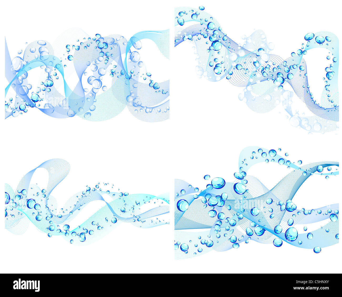 Abstract water vector backgrounds set with bubbles of air Stock Photo ...
