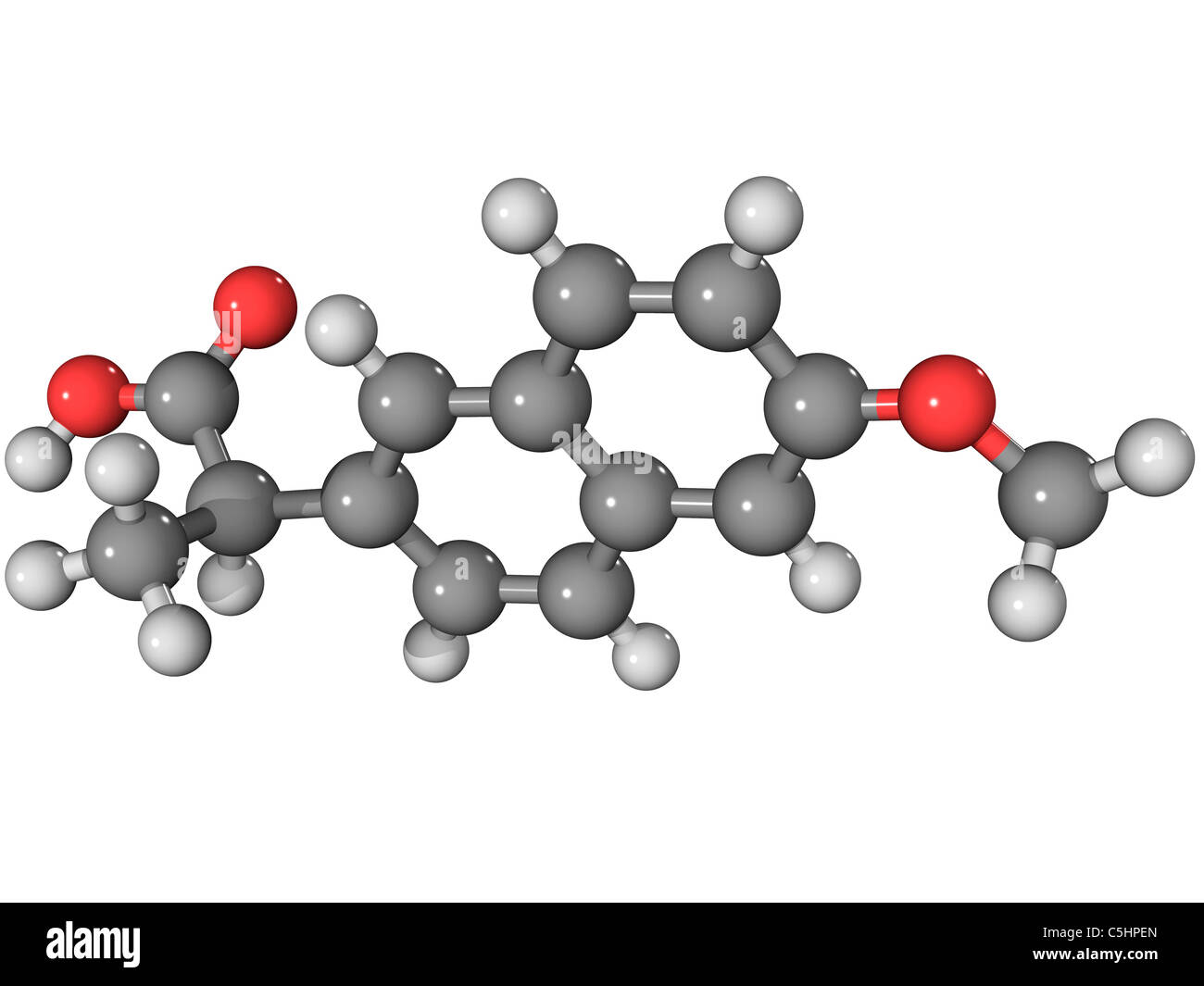 Naproxen antiinflammatory drug molecule Stock Photo Alamy