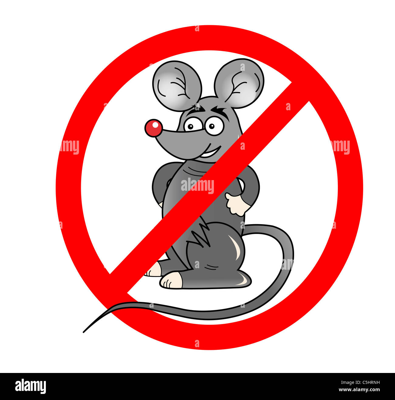 No rats sign illustration isolated on white Stock Photo - Alamy