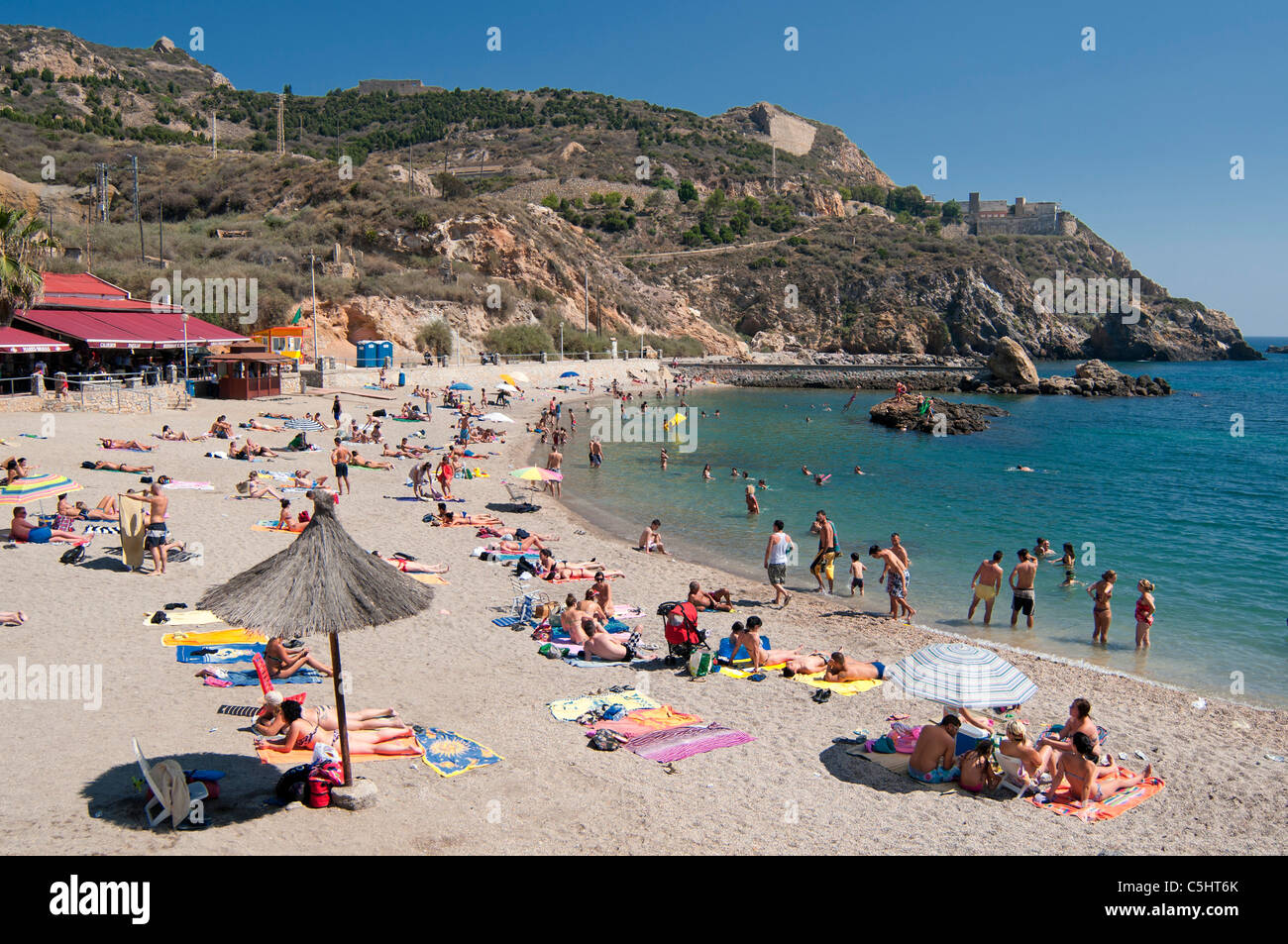 Playa Cala Cortina beach just outside the city of Cartagena in the region  of Murcia, South Eastern Spain Stock Photo - Alamy