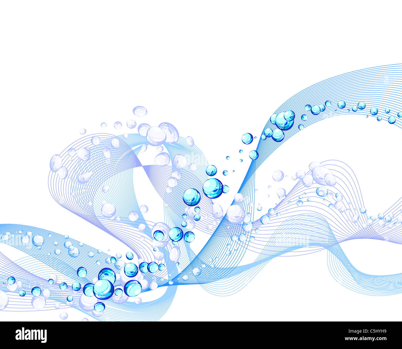 Abstract water vector background with bubbles of air Stock Photo - Alamy