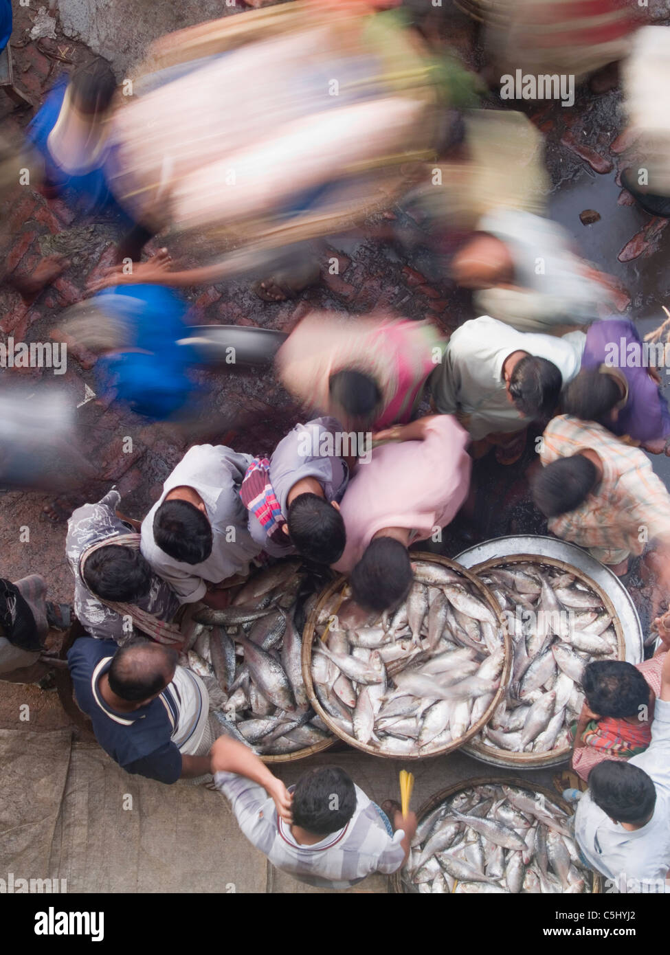 Fish market in Dhaka, Bangladesh Stock Photo