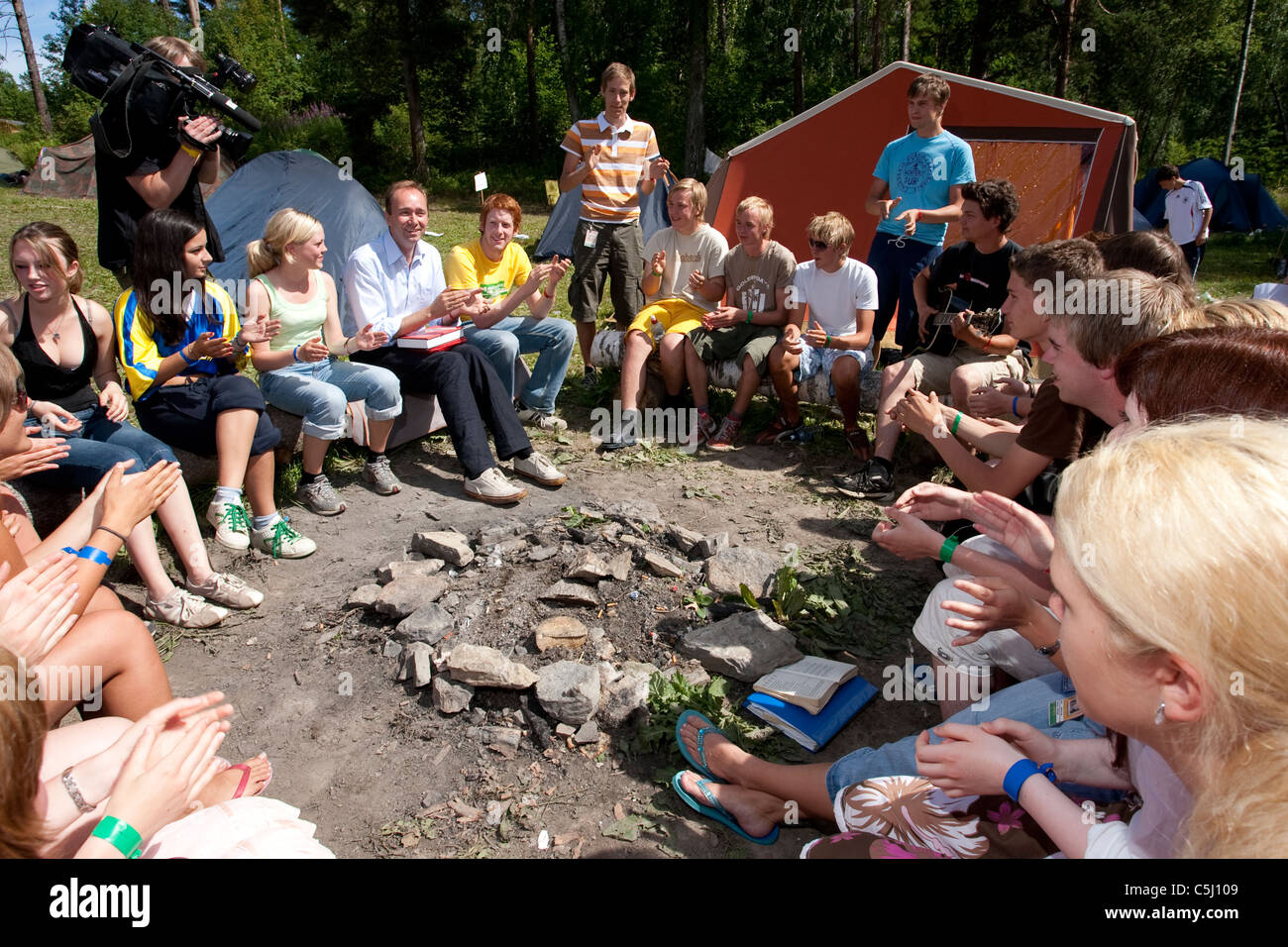 Norwegian Labour Party youth camp AUF annual political summer camp on