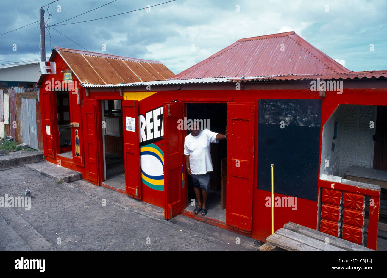 St Kitts Bar Stock Photo Alamy