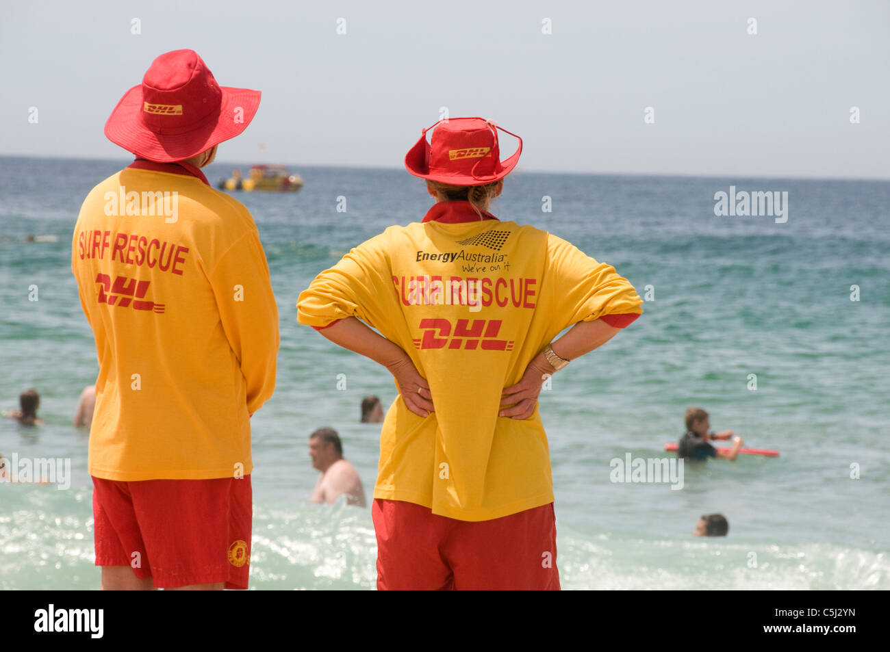 Surf Lifeguards Bondi Beach Australia Stock Photo