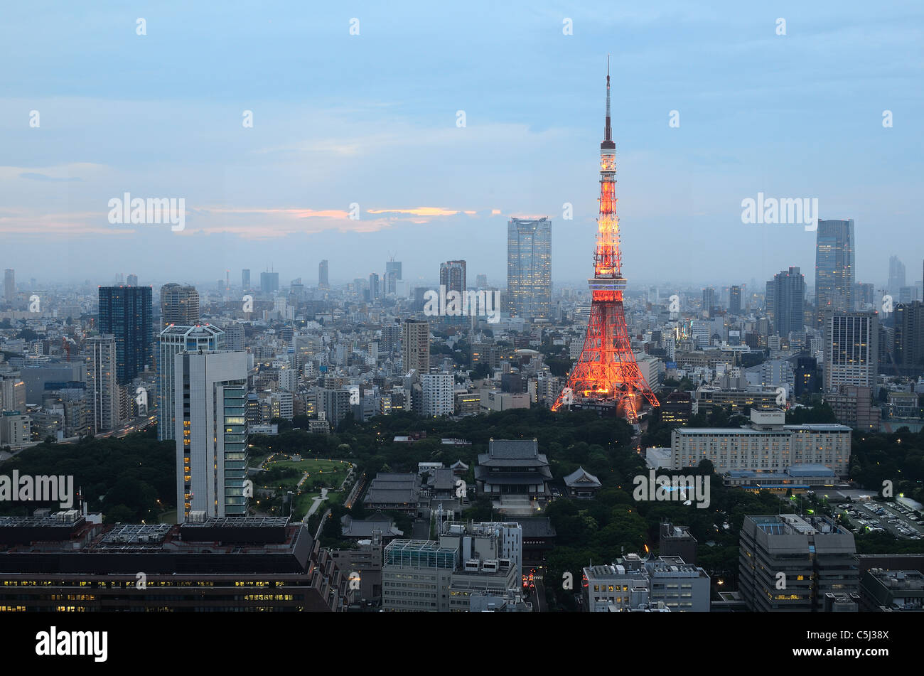 Tokyo Tower in Tokyo, Japan. Stock Photo