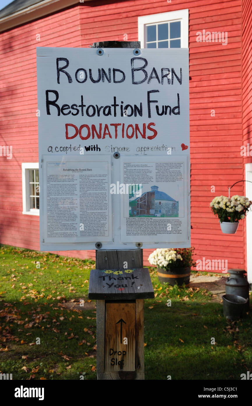 Welch Farm Round Barn, built in 1916, renovated by the Welch family