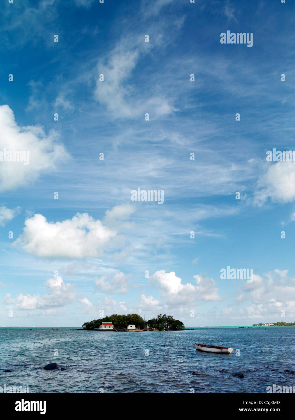 Mahebourg Mauritius Island Indian Ocean and Boat Stock Photo - Alamy