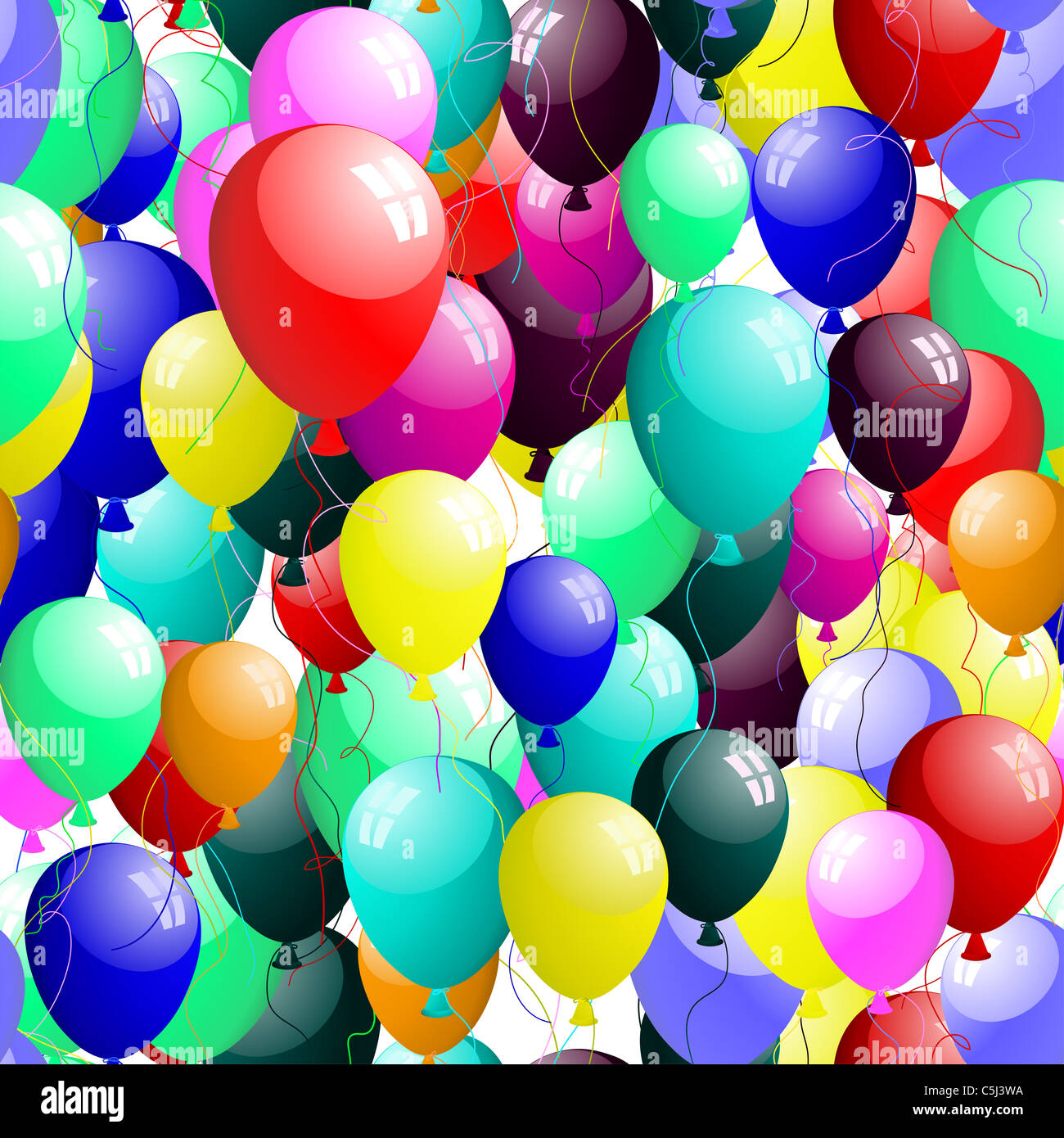 Beautiful seamless balloons pattern. Vector illustration Stock Photo ...