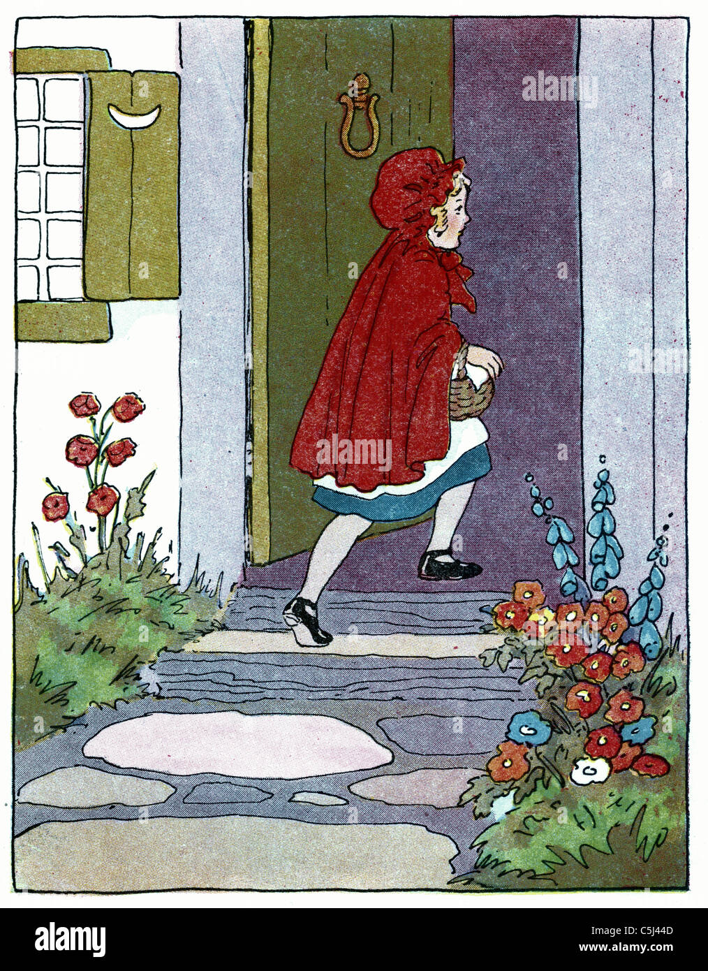Little Red Riding Hood Antiquarian Book Illustration Stock Photo - Alamy