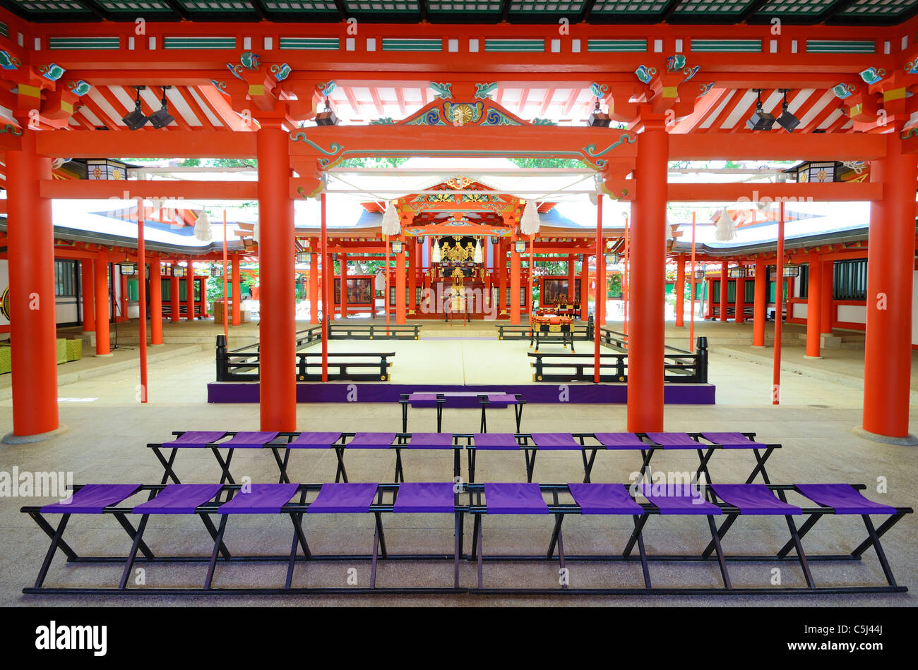 Ikuta Jinja is a Shinto Shrine in Kobe, Japan. Stock Photo