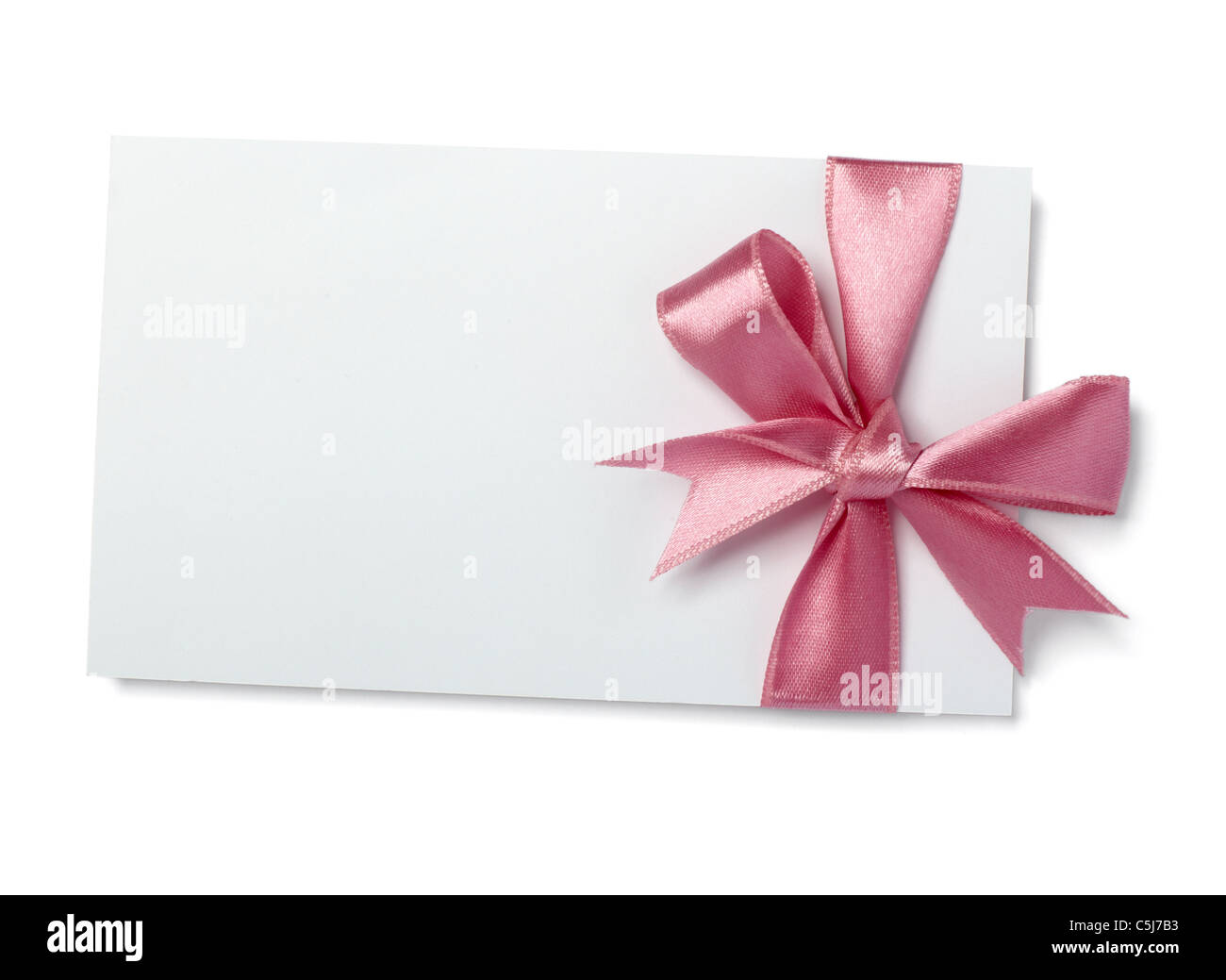 note with ribbon Stock Photo - Alamy