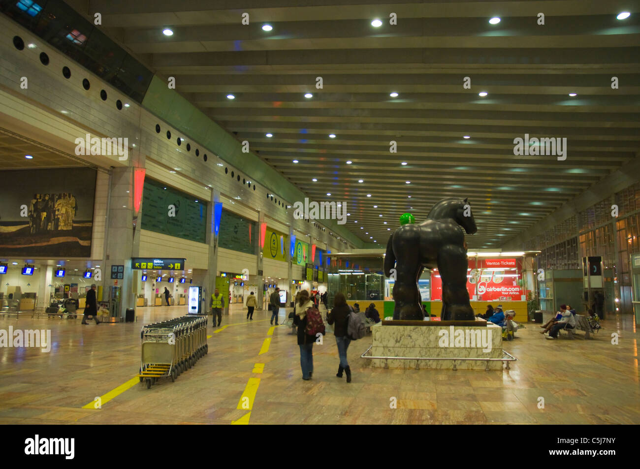 El Prat airport T2 terminal Barcelona Catalunya Spain Europe Stock