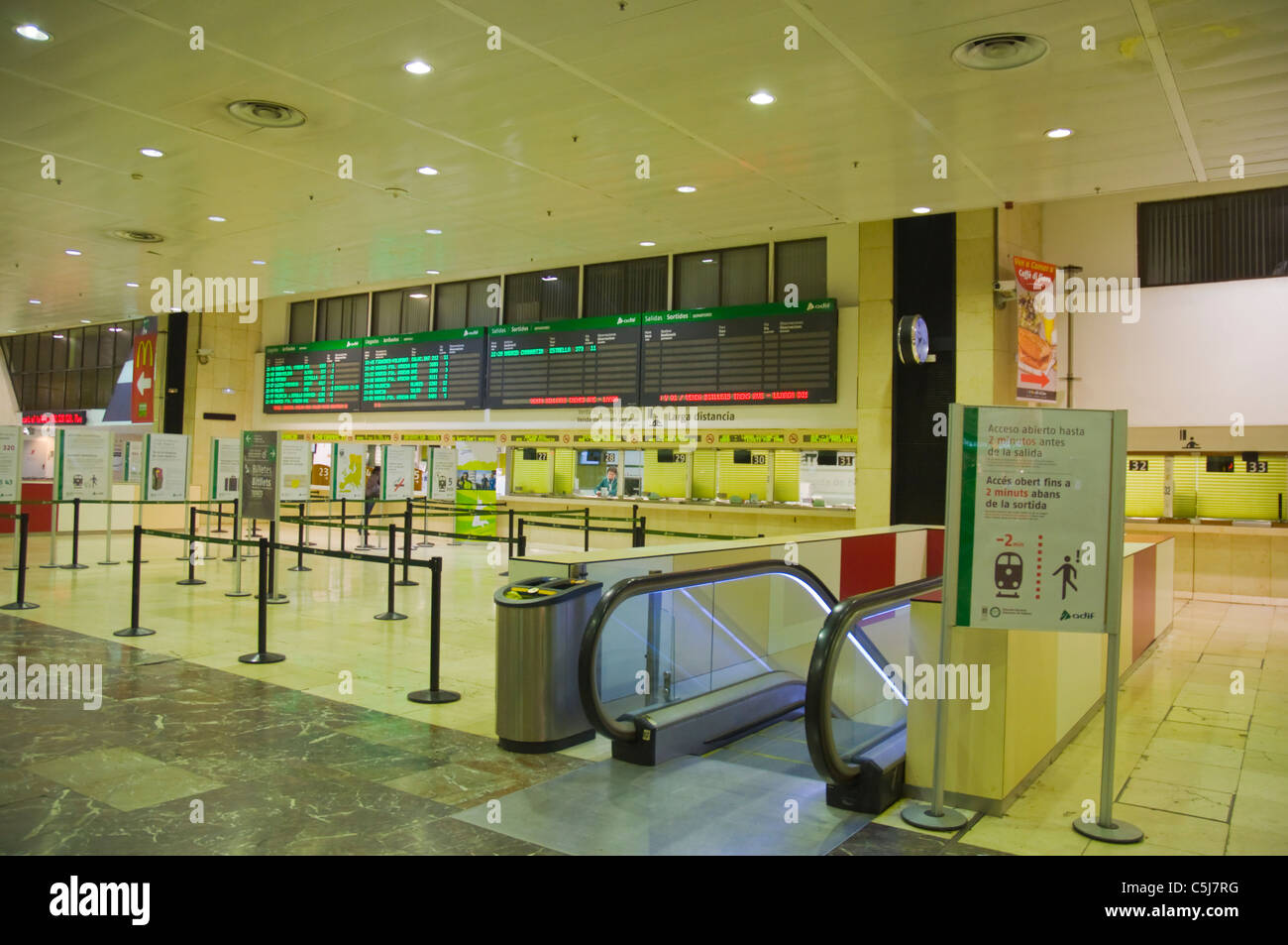 Sants Estacio maiin train station central Barcelona Catalunya Spain Europe Stock Photo