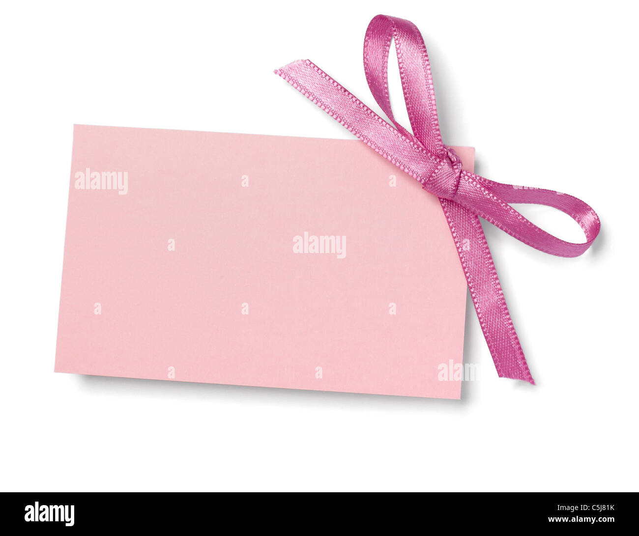 note with ribbon Stock Photo - Alamy